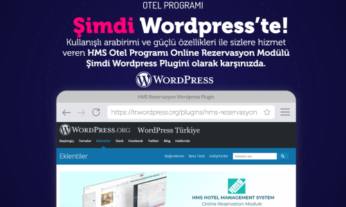 HMS Online Rezervasyon WordPress Plugin Yayında