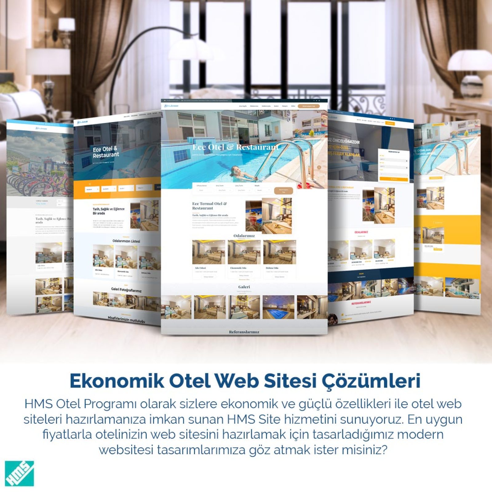 Ekonomik Otel Web Sitesi Çözümleri – HMS Site